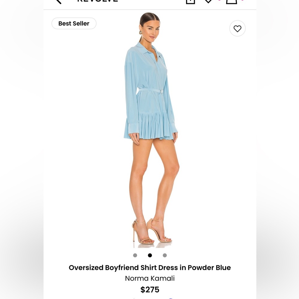 Norma Kamali Oversized Boyfriend Shirt Dress NWOT